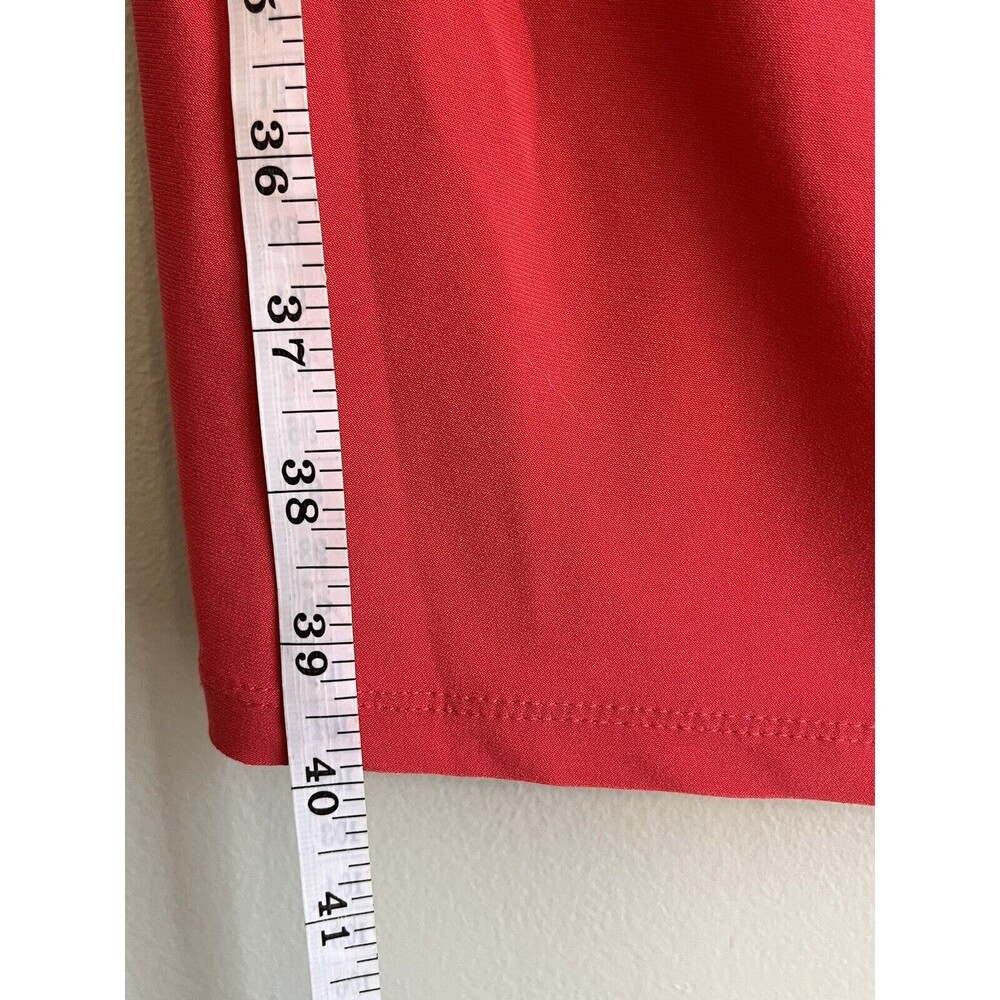 NWT Lauren Ralph Lauren Coral Dress Women’s Sz 10 V-Neck Side Rouching - Picture 11 of 11